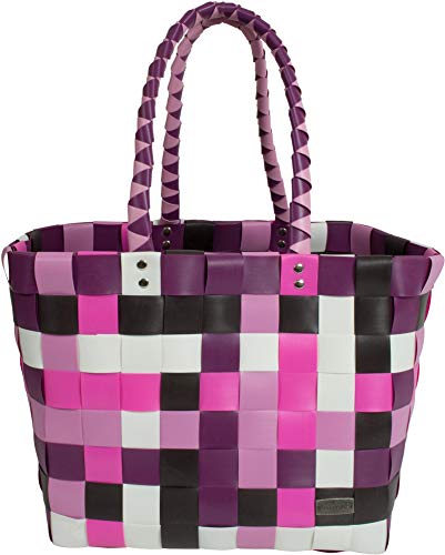 normani Einkaufskorb Shopper geflochten aus Kunststoff - robuster Strandkorb aus wasserabweisendem Material Farbe Classic/Candy normani Einkaufskorb Shopper geflochten aus Kunststoff - robuster Strandkorb aus wasserabweisendem Material Farbe Classic/Candy
