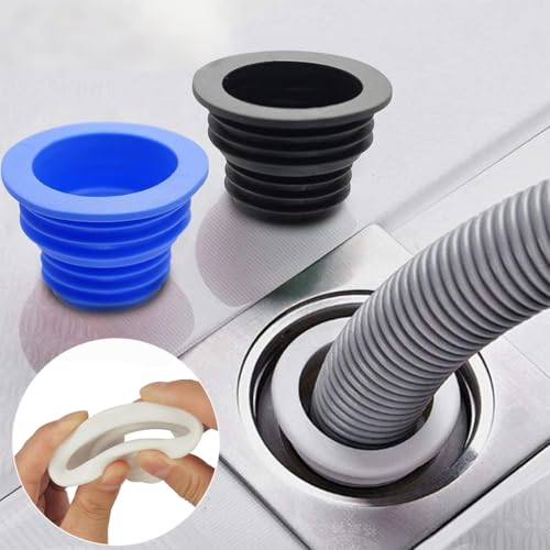 GGUFAY Waschmaschine Abfluss Adapter 4 Stück, Abflussrohrdichtung Schlauch, Gummimanschette Siphon für Abflußrohr Siphon Dichtung für Waschmaschine Badezimmer Küche Ø 47 mm