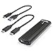 Plugable USB C to M.2 NVMe Tool-free Enclosure USB C and Thunderbolt 3 Compatible up to USB 3.1 Gen 2 Speeds (10Gbps). Adapter Includes USB-C and USB 3.0 Cables (Supports M.2 NVMe SSDs 2280 2260 2242)