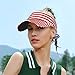 Sport Sun Visor Hat Red and White Stripes Fashion Empty Top Cap for Tour