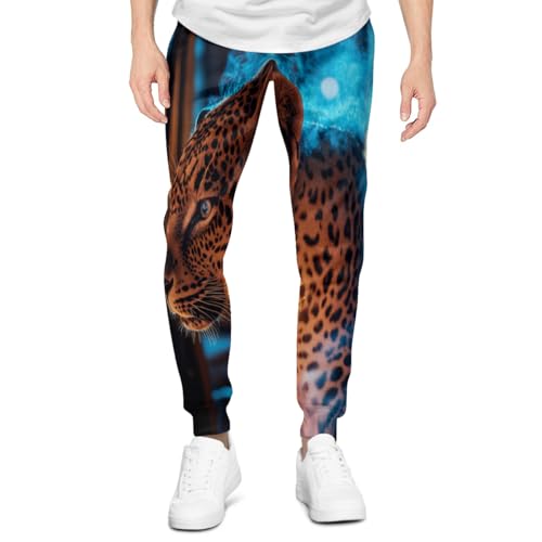 Survêtement homme 3D léopard imprimé graphique ensemble décontracté