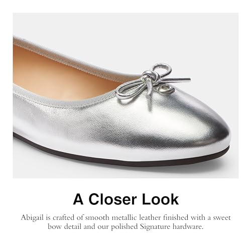 Coach Women's Abigail Metallic Leather Ballet Flat4