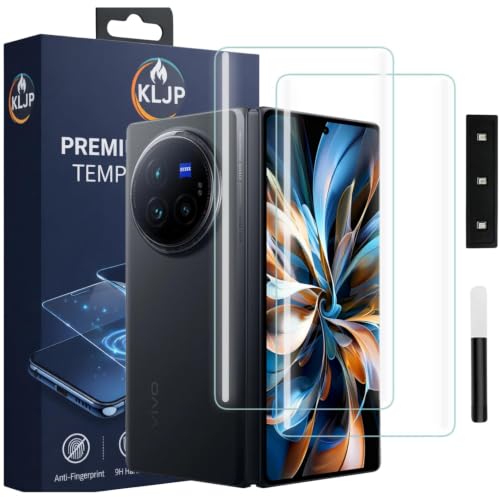 Image of Premium HD+ UV Tempered Glass Screen Protector For Vivo X Fold 3 Pro (Pack 2) Full Adhesive UV Curved Screen Protector Case Friendly HD Clarity with Installation Kit