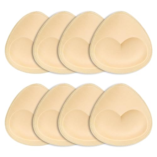 SKENGWEL - Coussinets de soutien-gorge triangulaires amovibles pour femmes, coques de soutien-gorge de sport avec push-up, remplacements pour le haut de bikini...