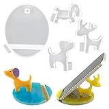 KyeeaDIY Stampi in Resina Porta Telefono Stampo in Silicone Mobile Phone Stand Resin Molds Telefono Supporto Epossidica Resina Stampi per Fai da Te Fabbricazione Artigianale (cane)