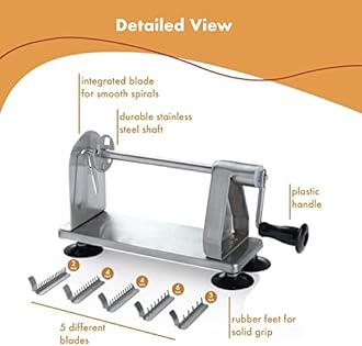 Homarden 3 Blade Stainless Steel Vegetable Spiral Slicer ââ‚¬â€œ Industrial Quality Veggie Spiralizer