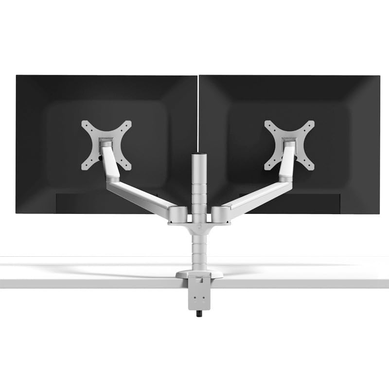 Soporte ajustable de aluminio para doble monitor 27'' miniatura 4
