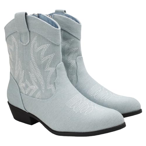 Peppep Western Cowgirl Cowboy Ankle Boots For Women Or Ladies thumb #1