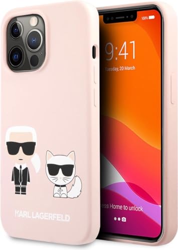 Karl Lagerfeld Slilicone Karl & Choupette - Coque iPhone 13 Pro (Rose)