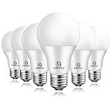 E ENERGETIC LIGHTING A19 Daylight LED Bulbs, 8.5W Llight Bulbs 60 Watt Equivalent, Non-dimmable, 6 Packs