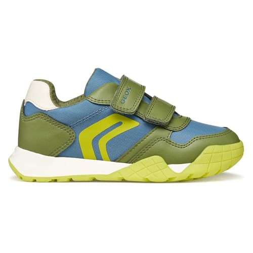 Geox J RANN-E Boy A Trainers, AVIO/LT Green, 39 EU