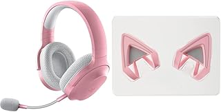 Razer Barracuda X - Wireless Multi-platform Gaming and Mobile Headset, Quartz & Kitty Ears - Kitty Ears for All Kraken Headsets (Engineered to Fit Your Kraken, Adjustable,) - Quartz