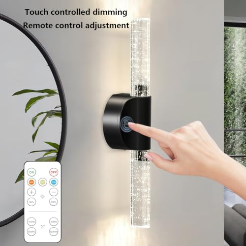 Interior LED apliques de pared tactiles recargables con mando a distancia pack de 2 3