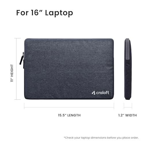 Craloft 16 Inch MacBook Pro Laptop Sleeve (Grey) - Image 3