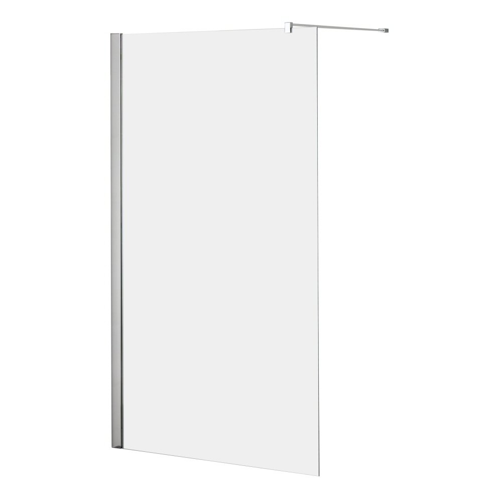 Milano Portland Chrome Reversible Shower Enclosure Screen - 1200Mm