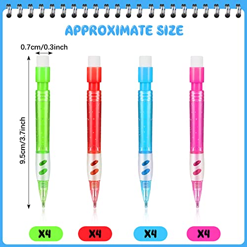 Image of Gersoniel 32 Pieces Assorted Mini Mechanical Pencils 0.7 mm Automatic Pencils with Mini Erasers Pens Stationery Supplies for Home Office School Writing Drawing Drafting