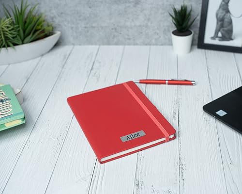 Image of Personalised 3 in 1 Corporate Gift Set which includes Diary,Keychain& Metal Pen. Personlised Gift Set On Rakhi, employee of the month, Personalised Corporate Gift for Clients. (Red)