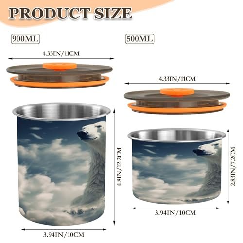 Envase Hermético de Acero Inoxidable para Café 900 ml miniatura 2