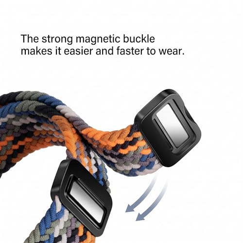 Image of DBLACK ''SKYPIEA'' 18mm Nylon Woven Braided Magnetic Lock Watch Strap / / Compatible for Casio AE-1200WH, AE-1300WH, F-108WH, W-216H & Other Models (Watch not Included)