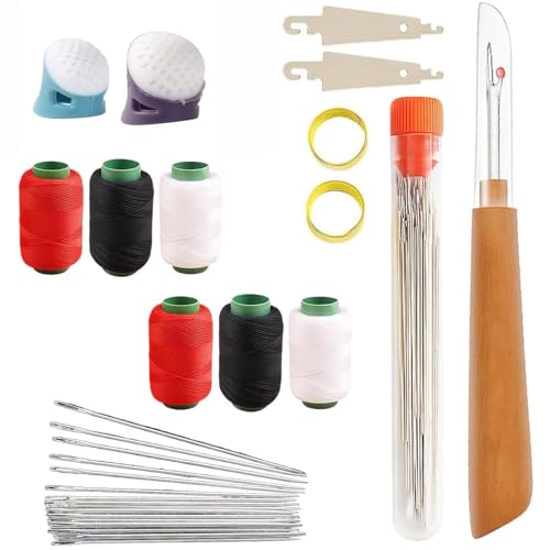 39PCS Hand Sewing Tool Kit, Big Eye Steel Needles with
