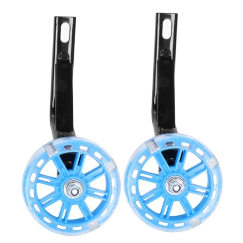 Ruedas de Entrenamiento para Bicicleta Abaodam con Luz Intermitente, Silenciosas y Ajustables, Soporte de Equilibrio Azul de 18 pulgadas miniatura 7