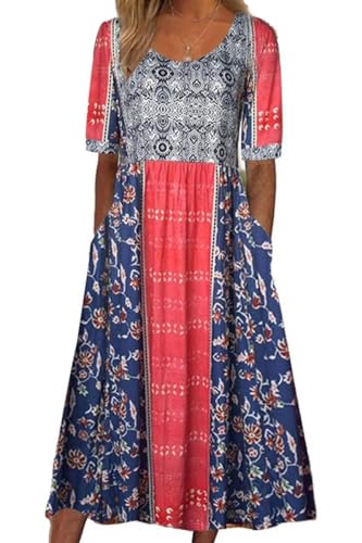 ABYOVRT Vestidos Largos Verano para Mujer Maxi Casual Estampada R...