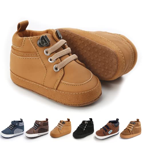 Image of Miamooi Infant Baby Boys Girls Sneakers Toddler Soft Sole First Walking Shoes Casual Flat Newborn Lightweight Crib Shoe