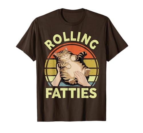 Funny Rolling Fatties Tabby Cat Breed Mom Dad Kitten Retro