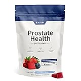 Snap Supplements Prostate Health Supplement for Men with Plant Sterols, Stinging Nettle Root & Reishi Mushroom - Supports Prostate and Urinary Wellness, 60 Sugar Free Soft Chews, Pomegranate-Berry
