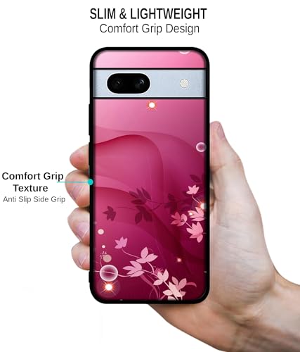 Image of Pink Abstract Design Premium 2D Printed Metal Back Case Cover for Google Pixel 7A 5G
