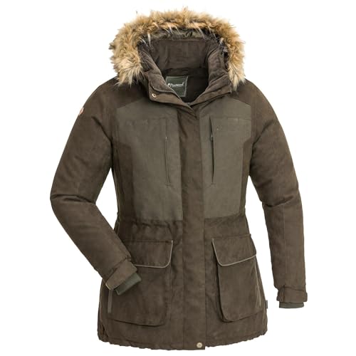 Pinewood Damen Smålandabisko 2.0 Damen Jagd Jacke - Jagdjacke Damen - wind- und wasserdicht - bequeme Passform mit abnehmbarer Kapuze und anderen praktischen Details