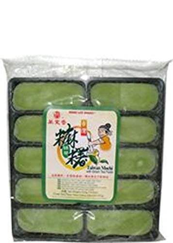 Mong Lee Shang Mochi with Green Tea Paste, Mochi Rice Cake, 10.5oz, 10 Pieces