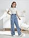 Peakpride Baggy Girls Jeans Fashion Wide Leg Cute Bow Decor Elastic Waist Kids Pants Y2k Boyfriend Street Wear Size 10