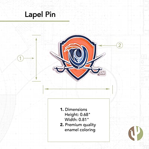 Image of Desert Cactus University of Virginia Lapel Pin UVA Cavaliers Made of Metal for Formal Wear, Bag and Hat Jewelry, and Tie Tack (Pin 2)