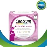 Centrum Multivitamines/Mineraux Prénatales avec Acide Folique et DHA Supplément Multivitaminé avec Oméga 3, 60 Comprimés Prénatals & 60 Gélules de DHA (120 Total) (L'emballage peut varier)