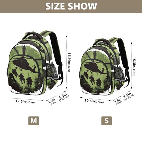 Kids Backpack Airplane Soldiers Print Cute School Bag Toddler Book Bags for Boys Girls Medium4