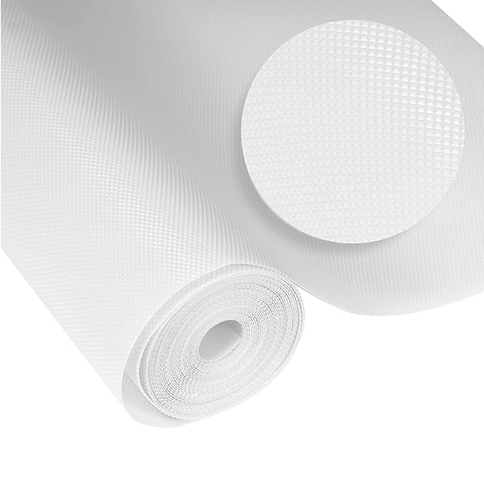 Image of JRM Multipurpose Waterproof EVA Anti-Slip Mat Roll for Kitchen, Drawer, Fridge, and Shelf Liner | Super Strong, Food Grade (Transparent, 45W x 125L cm (1.25L m))