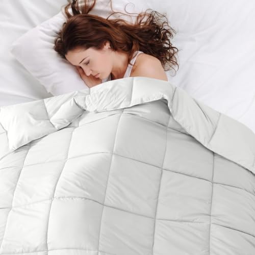 Image of Modern Threads Comforter Duvet Insert, Reversible Quilted Down Alternative Comforter with Corner Tabs, All Season Bedding, Twin, Antique White