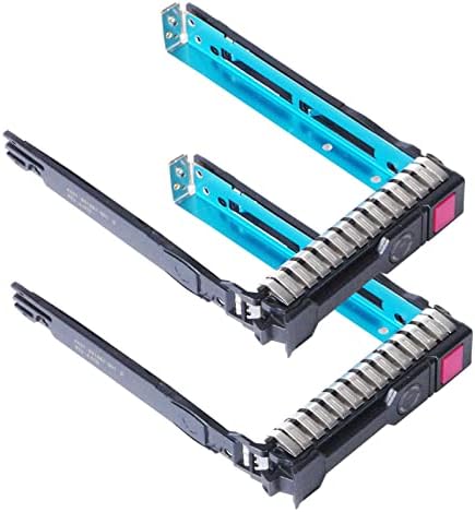 2-PACK 2.5" SAS/SATA Hard Drive Tray Caddy Replacement For HP ProLiant G9 G8 Gen9 Gen8 Compatible with 651687-001 651320-001 (Only fit for 2.5" SFF) Rev4.010