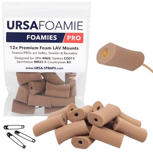 Mousse pour microphone lavallière sans fil URSA Foamies anti-bruit de frottement tissu