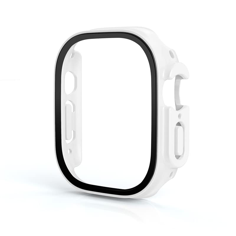 Verre + étui pour Apple Watch Ultra 49mm anti-choc : bumper PC rigide protecteur d'écran