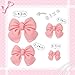 2024 New Croc Charms-Coquette Bows Flower Pink Croc Charms Set,Gifts for Women Kids (Trendy pink-8PCS)