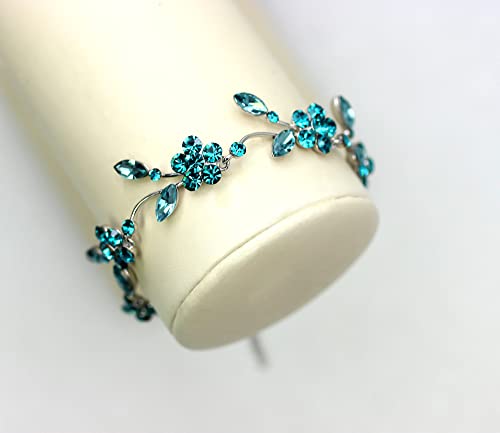 Image of Faship Gorgeous Rhinestone Crystal Floral Necklace Earrings Set