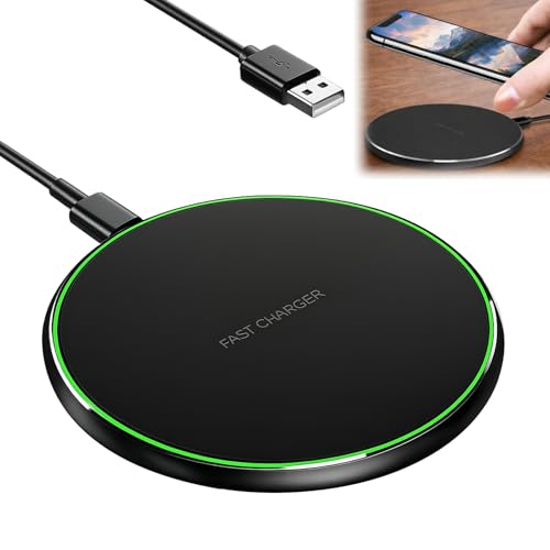 Image of 35W Fast Wireless Charger Pad, USB C Wireless Charging Pad, Qi Wireless Charger Pad 20W for iPhone 16/15/14/13/12/11/XS/X/8 Galaxy S24/S23/S22/S21 all Qi Phones (Black)