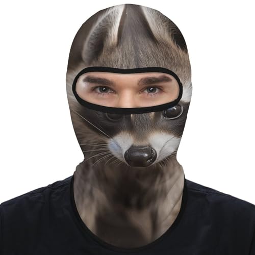 Cub Raccoon Balaclava para Hombres y Mujeres, Máscara Facial de Protección Solar Transpirable con Cubreboca Integral para Senderismo, Ciclismo, Correr y Conducir miniatura 1