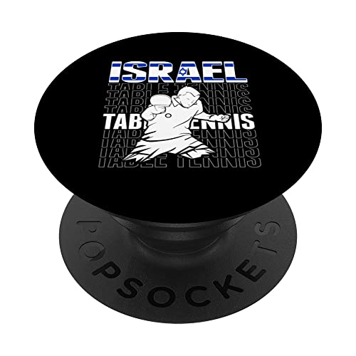 Proud Israel Table Tennis Lovers Jersey - Israeli Ping Pong PopSockets Swappable PopGrip, Black