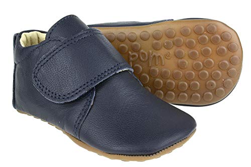 Beginners Navy Krabbelschuhe Pompom ungefüttert Größe 19 EU
