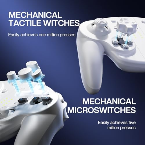 Image of NYXI Wizard 2 Wireless Switch Controller, TMR Hall Joystick Wireless Controller, Adjustable Triggers, NFC, Programmable Buttons, 6-Axis Gyro,HD Rumble for Switch /NGC /Wii /PC