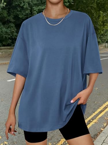 Image of Trendy Queen Womens Oversized T-Shirts Short Sleeves Workout Tops | Casual Summer Gym Tees Plus Size Fashion Clothes 2026