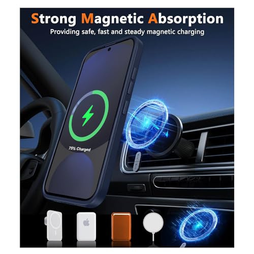 Image of SIZUKA Samsung S24 FE Magsafe Hard Back Case | Matte Design & 360 Protection | Military-Grade Samsung S24 FE Cover | Strong Magnet Back - Blue